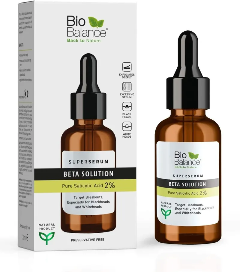 Серум за лице с бета разтвор и салицилова киселина Biobalance Super Serum 30 мл