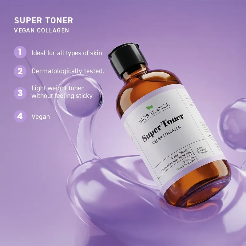 Тонер за лице с веган колаген Biobalance Super Toner 250 мл — снимка 2