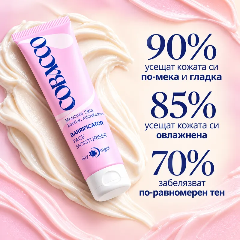 Възстановяващ крем за лице с AQUAXYL и витамин F+B5 Cobacco Barrificator 100ml — 2