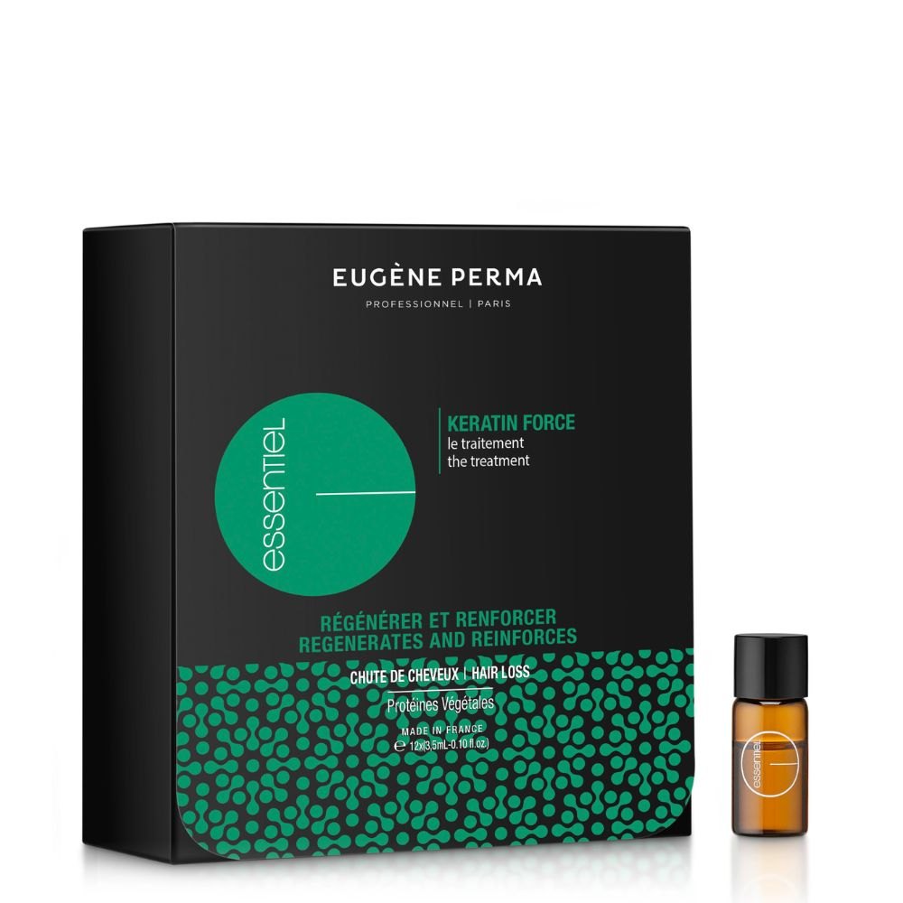 Ампули Кератин Force против косопад – Eugene Perma Essentiel Keratin Force 12 x 3.5 ml