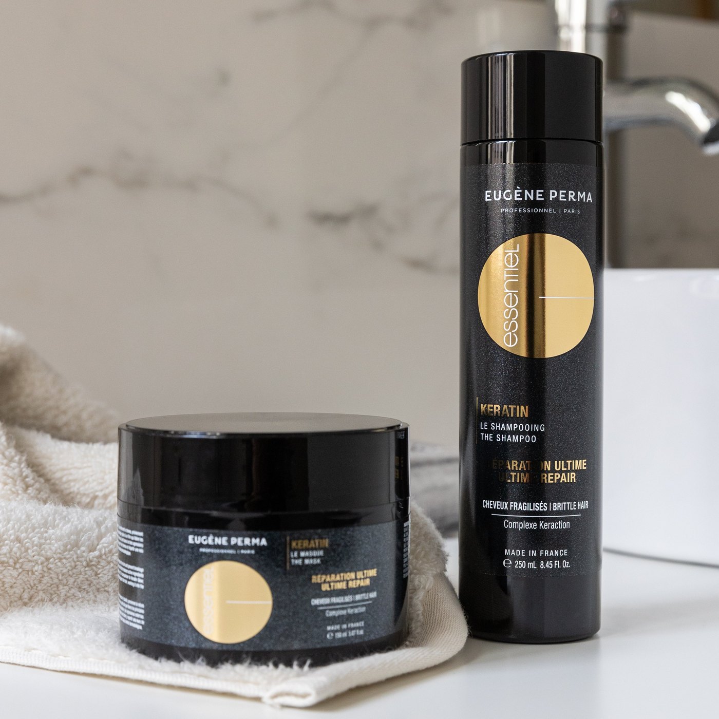 Шампоан за прецизно възстановяване на косата с Keraction – Eugene Perma Essentiel Keratin 100 ml — снимка 2