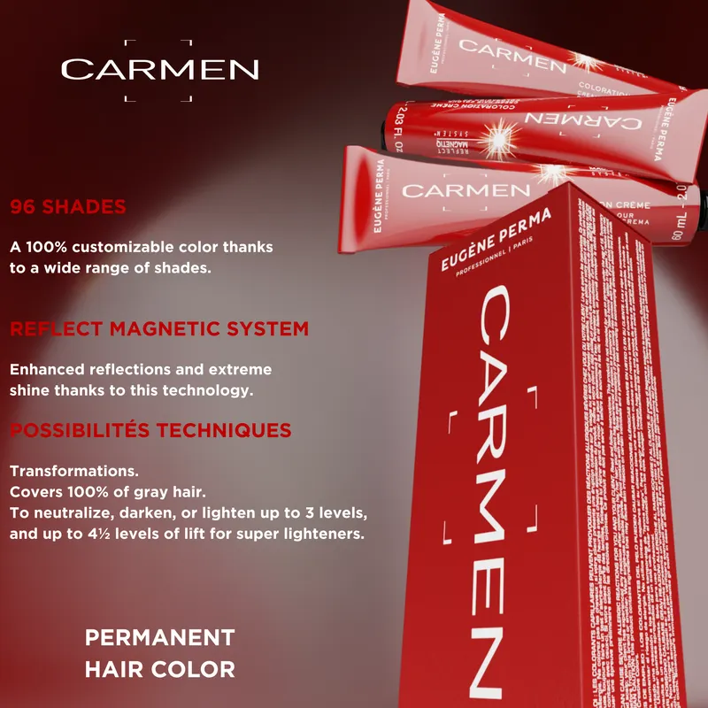 Директно изсветляваща и оцветяваща боя за коса – Eugene Perma Carmen CC 60 ml — снимка 4