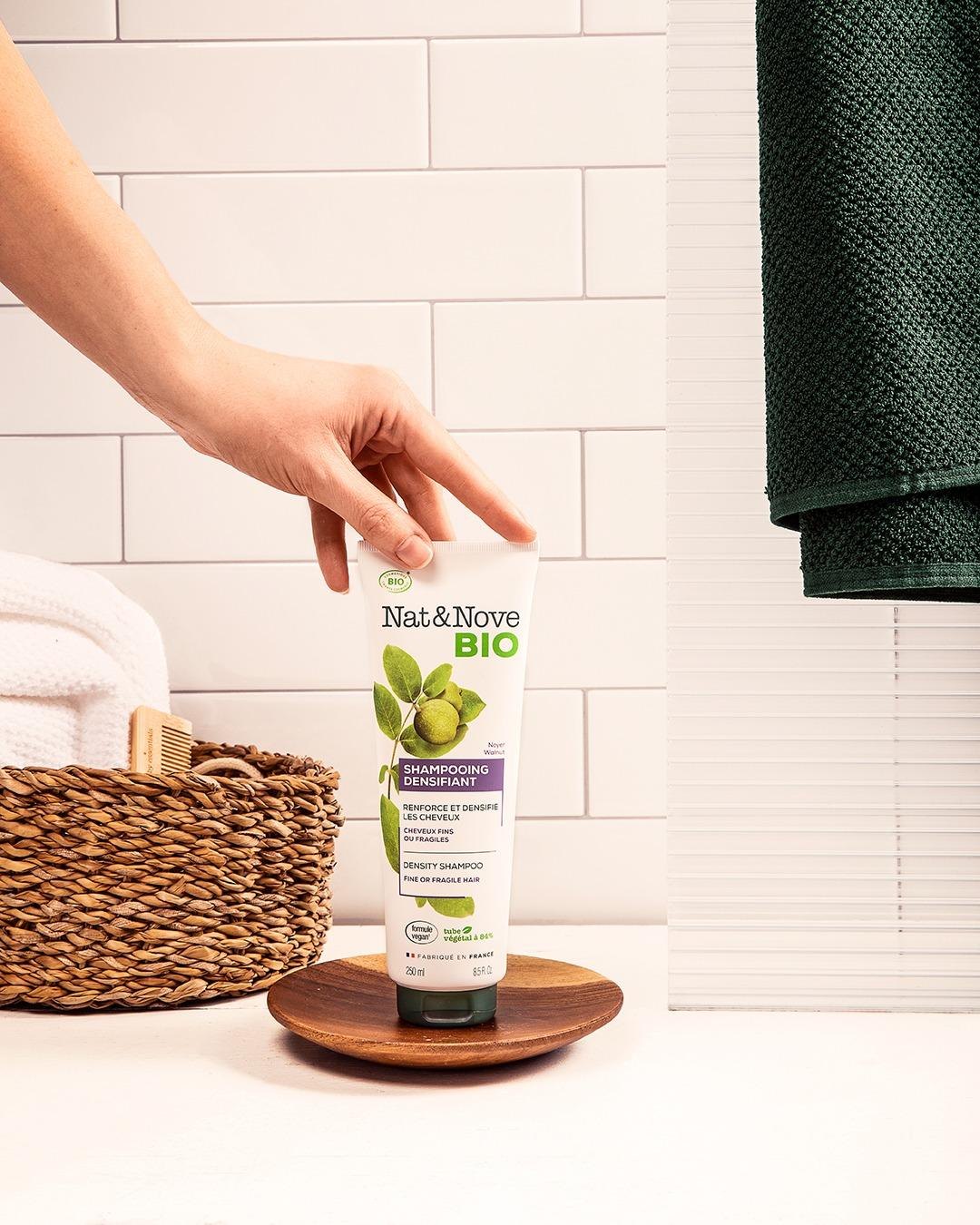 Шампоан за обем и плътност на фина коса с био орех – Nat&Nove BIO Walnut 250 ml — снимка 2