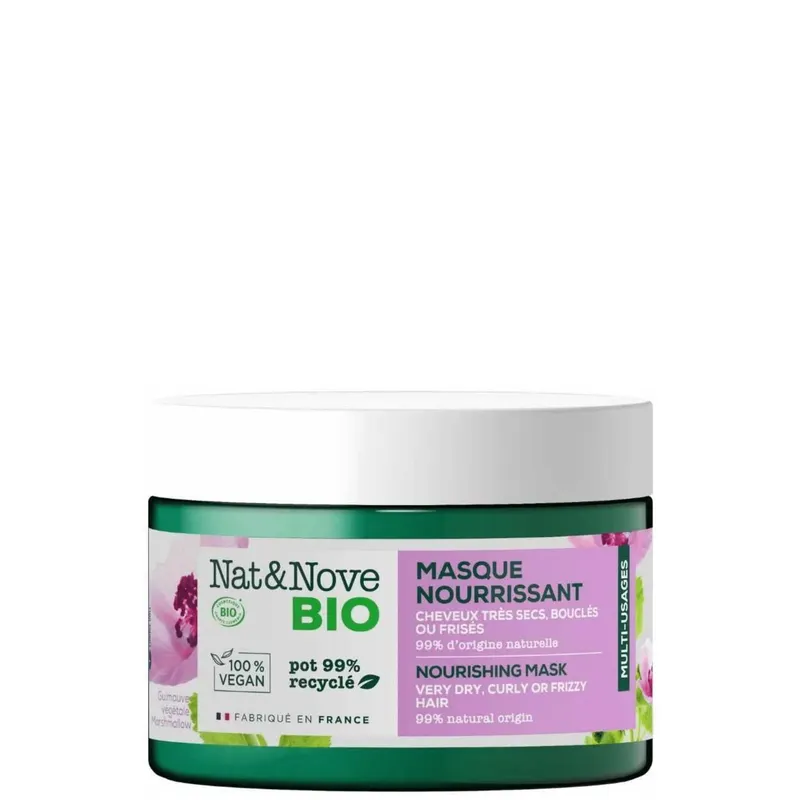 Маска за много увредена, къдрава или чуплива коса с ружа – Nat&Nove BIO Hollyhock 300 ml
