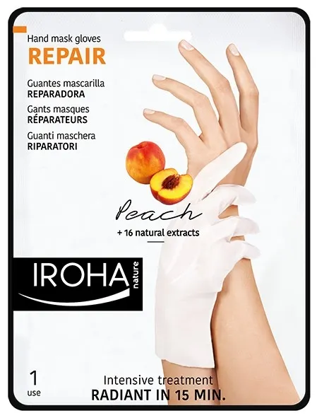 Iroha Repairing Gloves Mask for Hands - Peach — 2