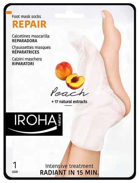 Подхранваща маска "чорапи" за сухи и изтощени крака Iroha Repairing Socks Mask for Feet — снимка 2