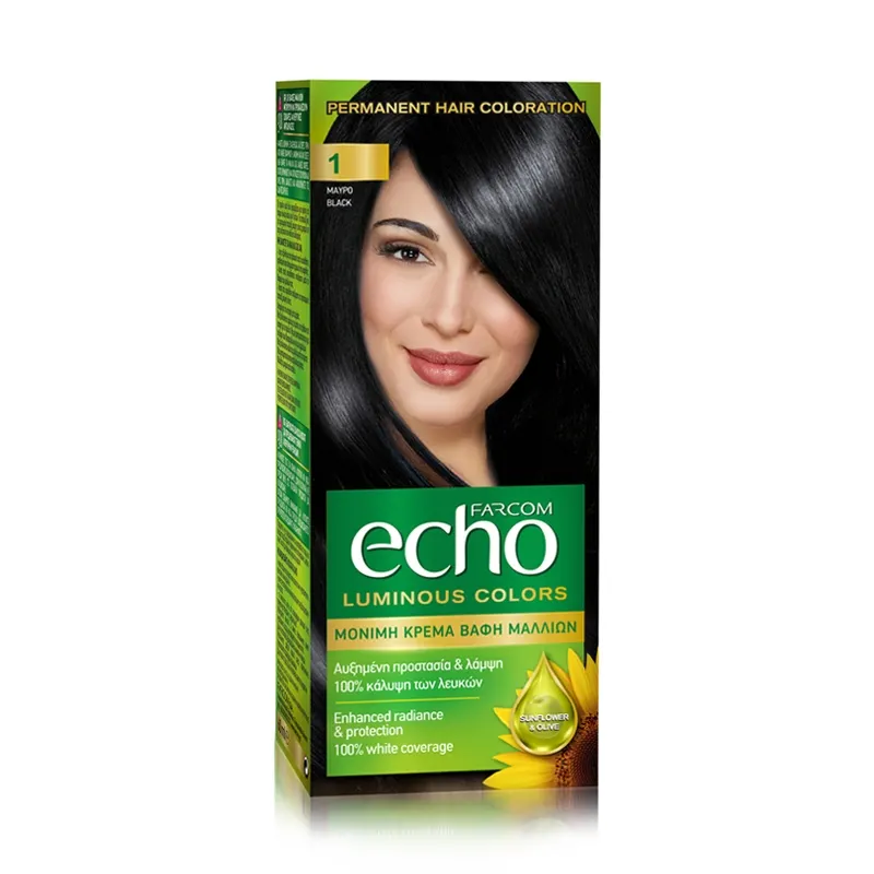 Щадяща боя за коса с екстракт от Маслина и Витамин C Farcom Echo Hair Color 120ml — снимка 2