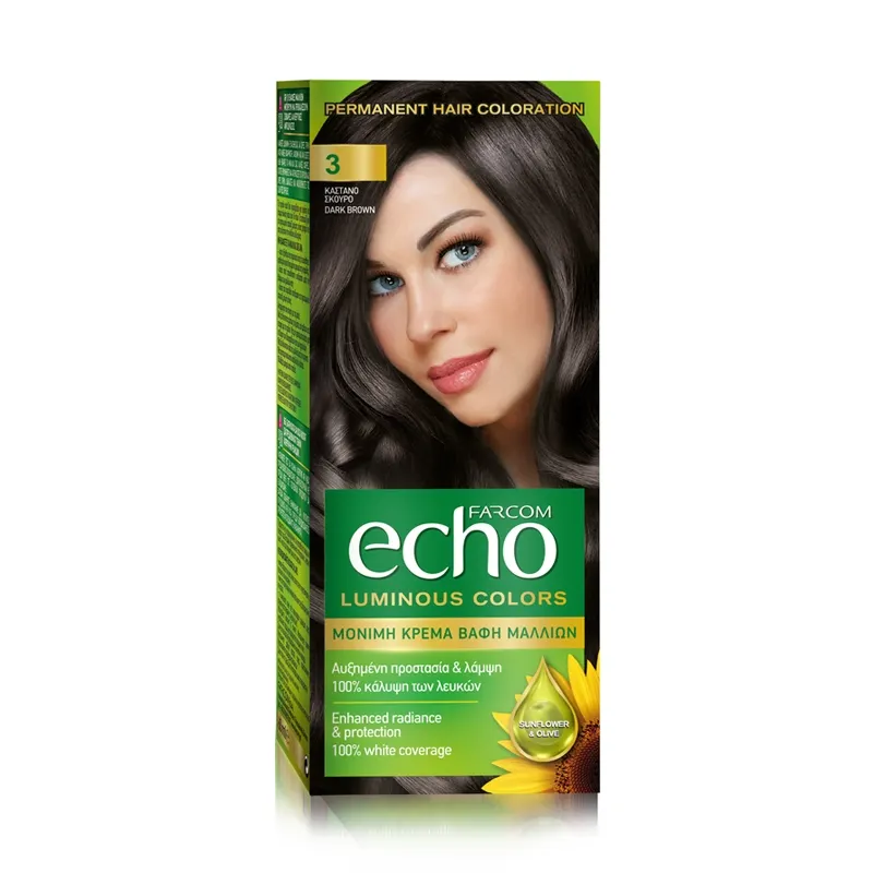 Щадяща боя за коса с екстракт от Маслина и Витамин C Farcom Echo Hair Color 120ml — снимка 3