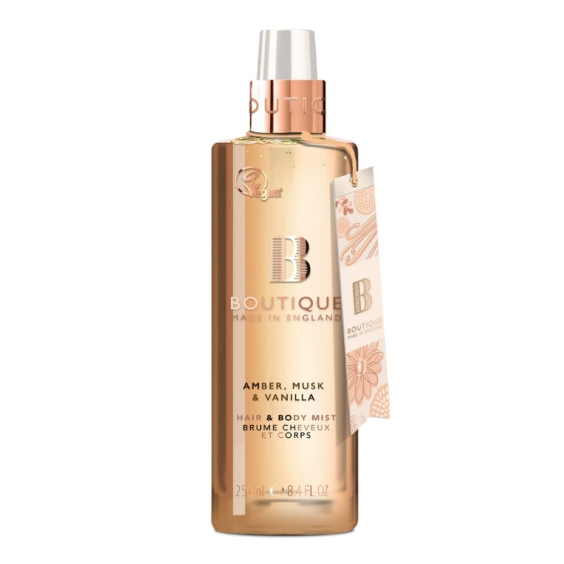 Boutique Amber, Musk & Vanilla Hair & Body Mist 250ml