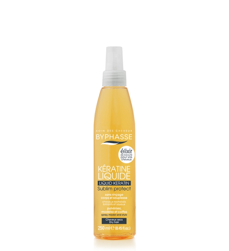 Кератинов спрей за суха коса Byphasse Liquid Keratin Activ Protect Dry Hair 250ml — снимка 2