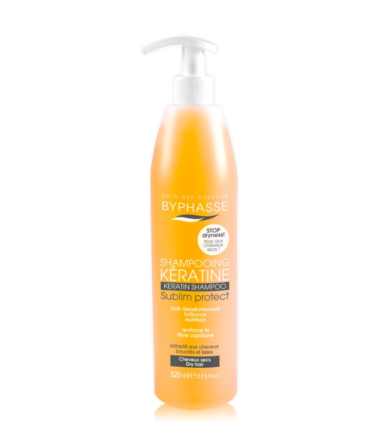 Кератинов шампоан за коса Byphasse Keratin Shampoo 520ml — снимка 2