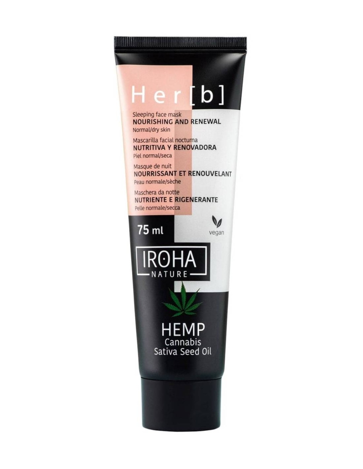 Iroha Nourishing & Renewal Sleeping Face Mask with Cannabis 75ml