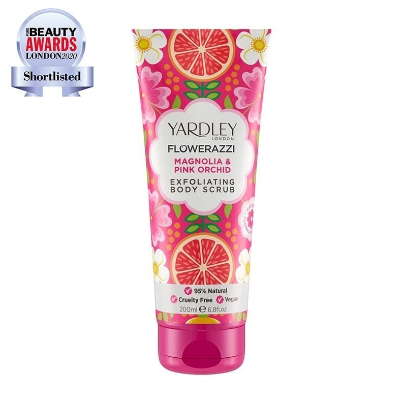 Yardley Flowerazzi Magnolia & Pink Orchid Exfoliating Body Scrub 200ml