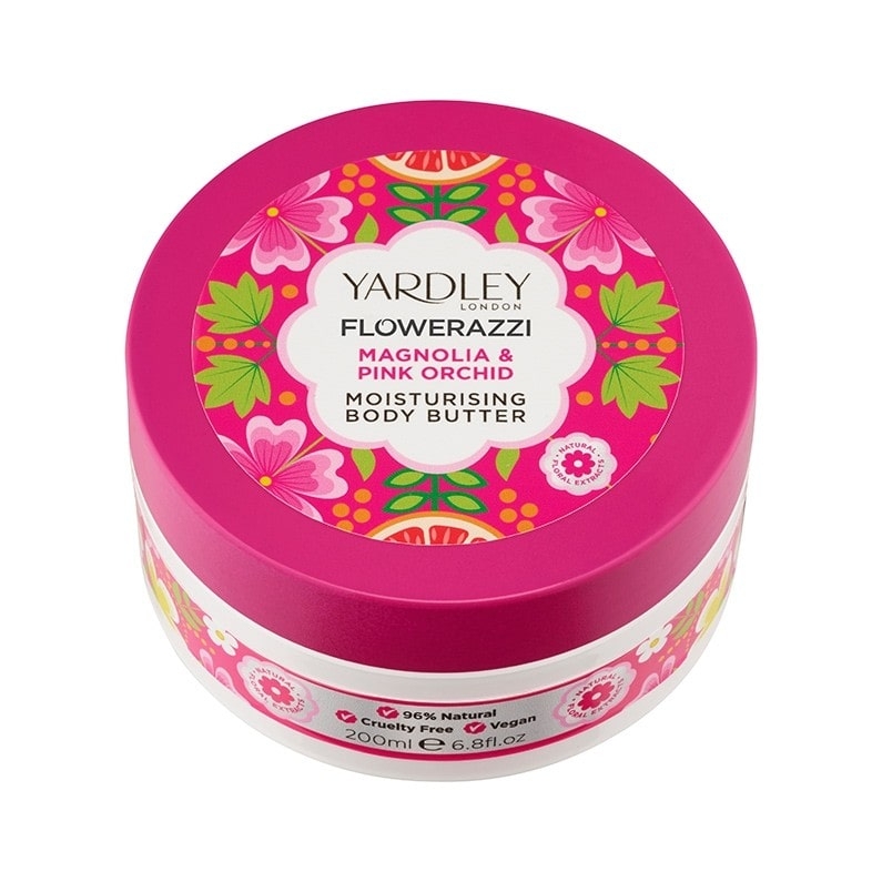 Yardley Flowerazzi Magnolia & Pink Orchid Moisturising Body Butter 200ml