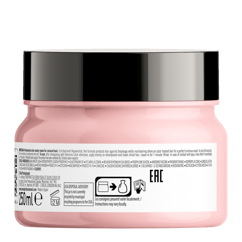 Подхранваща маска за блясък на боядисана коса Loreal Professionnel Serie Expert Vitamino Color Mask 250ml — снимка 2