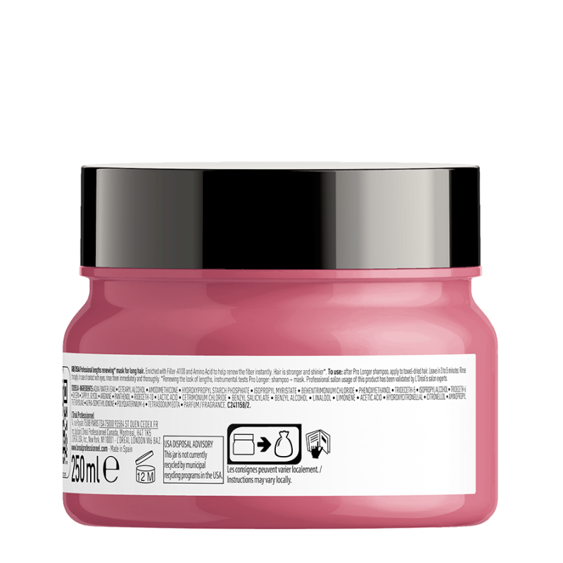 Уплътняваща маска за обновяване на дължините Loreal Professionnel Serie Expert Pro Longer Filler A100 + Amino Acid Mask 250ml
