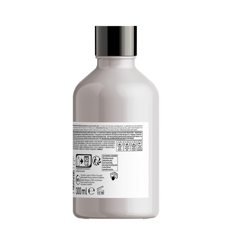 Неутрализиращ шампоан за сива,бяла и платинено руса коса Loreal Professionnel Serie Expert Silver Shampoo 300ml — снимка 2