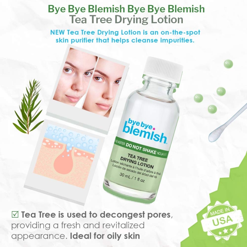 Лосион за локално изсушаване на пъпки с Чаено дърво Bye Bye Blemish Tea Tree Drying Lotion 29.5ml — снимка 4