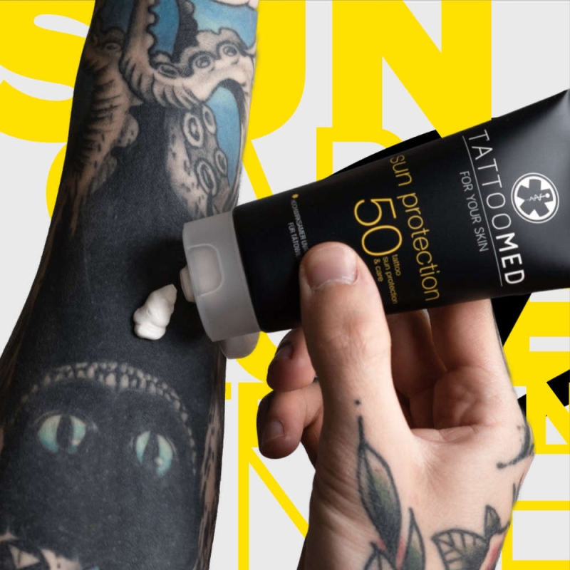 Слънцезащита за татуировки TattooMed Sun Protection SPF50 100ml — снимка 3