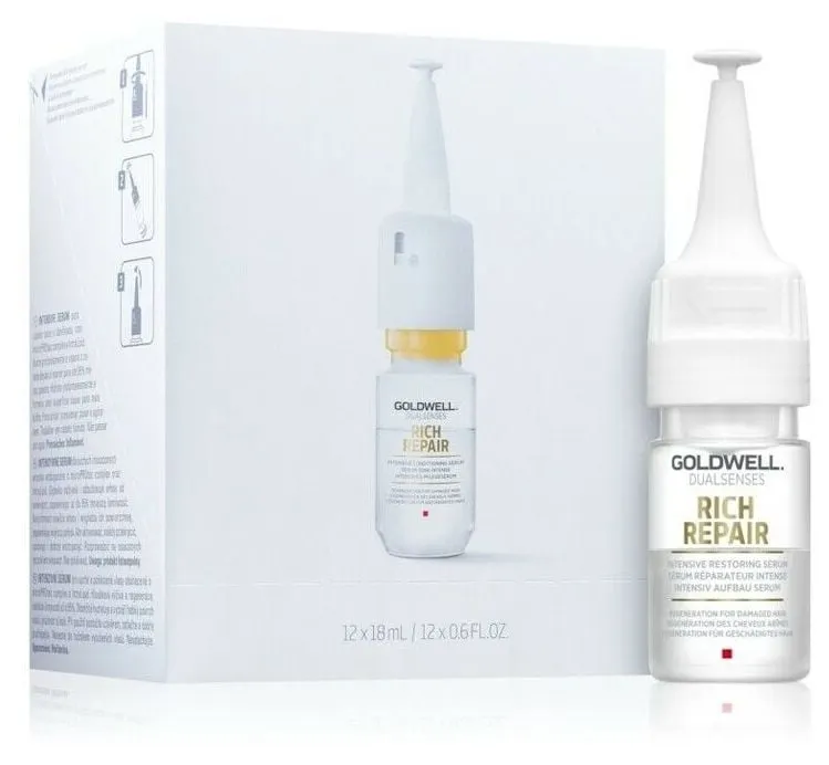 Възстановяващи ампули за суха и изтощена коса Goldwell Dualsenses Rich Repair Intensiv Serum 12X18ml — 2