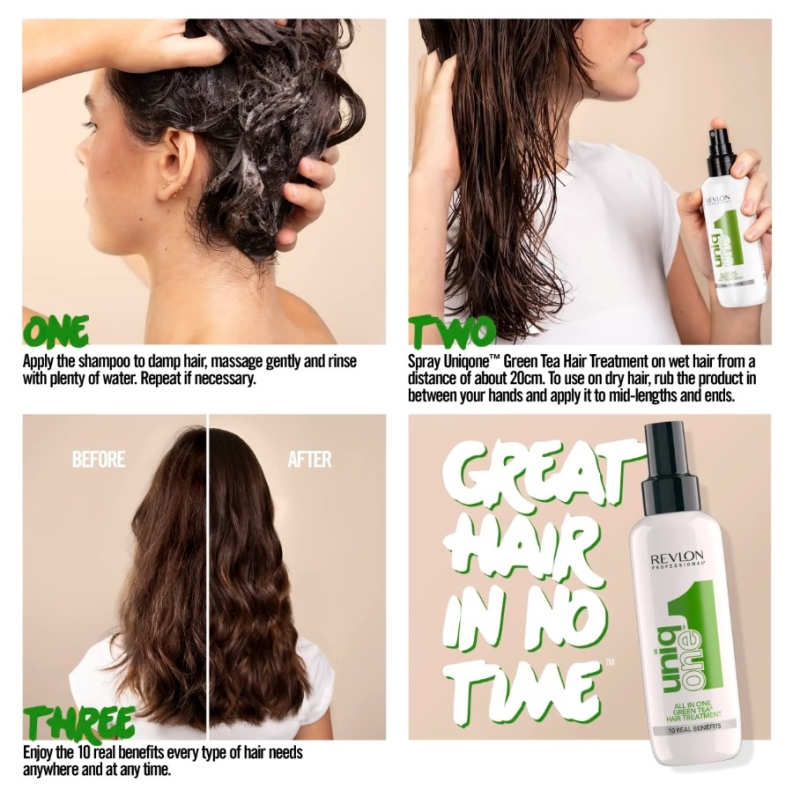 UniqOne Hair Treatment Green Tea Fragrance 150ml — 3