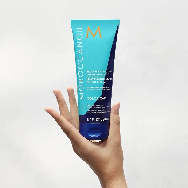 Матиращ лилав шампоан за перфектно русо Moroccanoil Blonde Perfecting Purple 200ml — снимка 2
