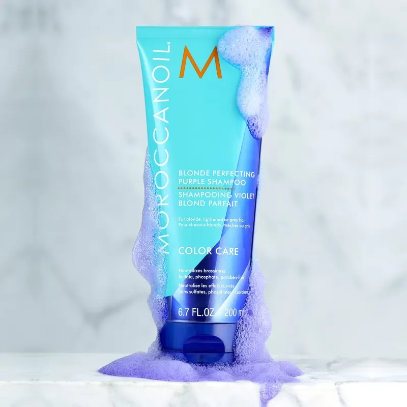 Матиращ лилав шампоан за перфектно русо Moroccanoil Blonde Perfecting Purple 200ml — снимка 3