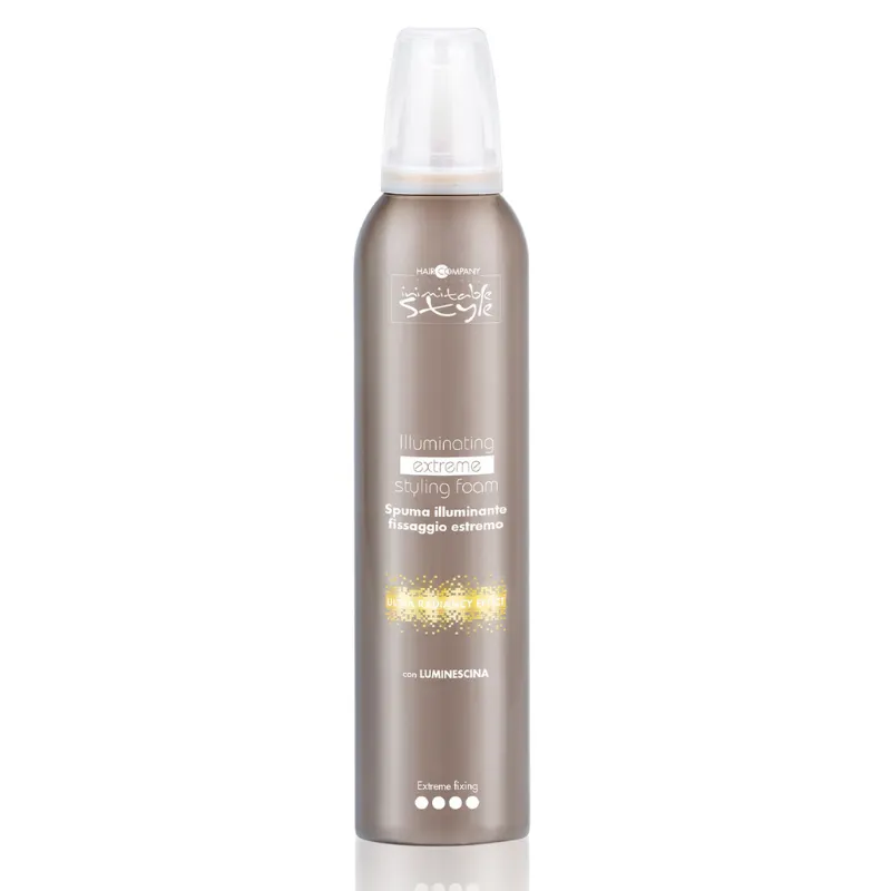 Пяна за блясък и екстремна фиксация Hair Company Inimitable Style Illuminating Mousse Extreme Hold 250ml