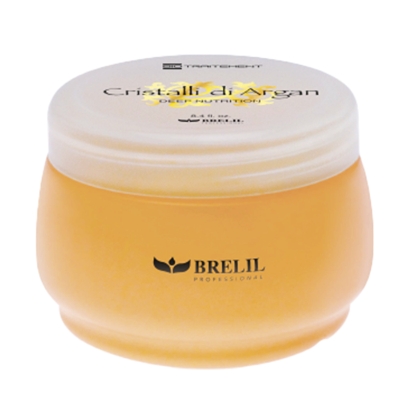 Дълбоко подхранваща маска с арганово масло и алое вера Brelil Cristalli di Argan Hair Mask With Organic Argan Oil and Aloe Ve