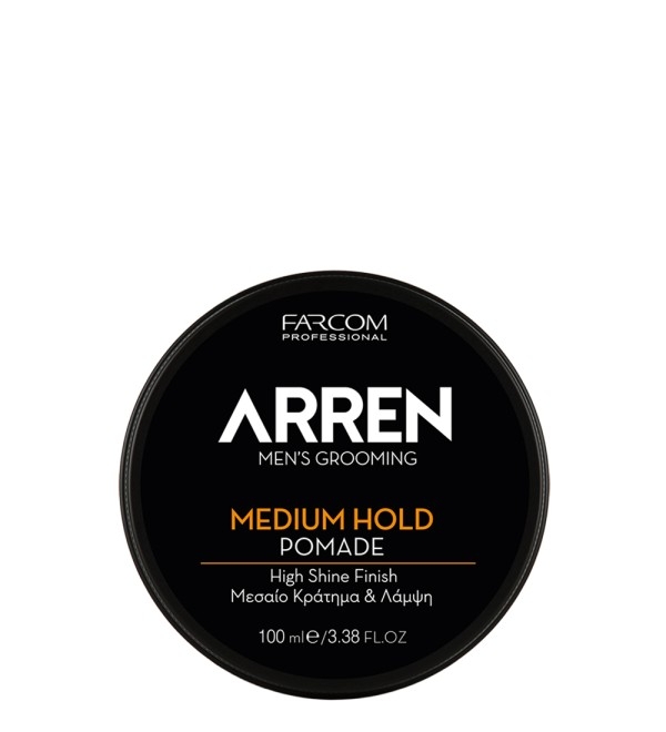 Arren Men’s Grooming Medium Hold Pomade High Shine Finish 100ml
