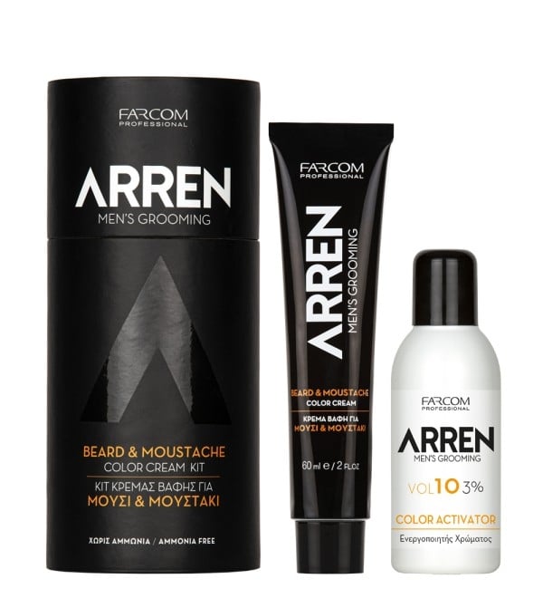 Безамонячна крем боя за брада и мустаци Arren Men's Grooming Beard & Moustache Color Cream Ammonia Free 60ml