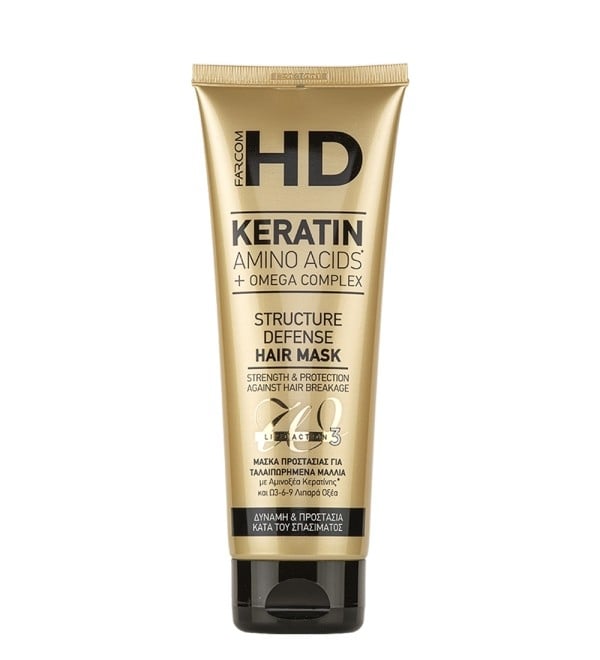 Farcom HD Keratin Amino Acids + Omega Complex Structure Defense Hair Mask 250ml