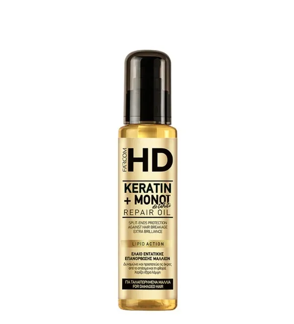 Farcom HD Keratin + Monoi de Tahiti Repair Oil 100ml — 2