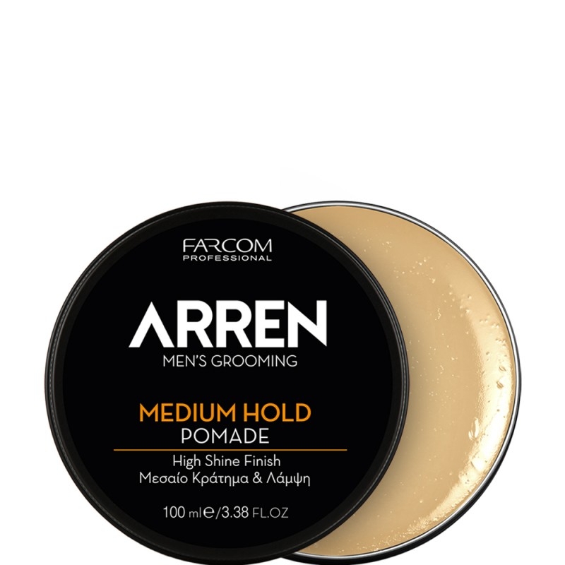 Arren Men’s Grooming Medium Hold Pomade High Shine Finish 100ml — 3