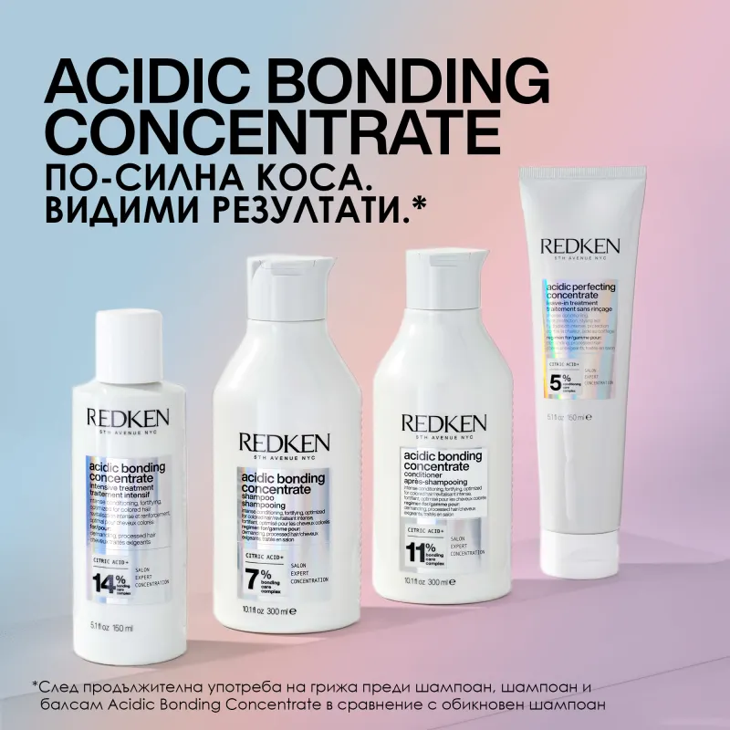 Терапия за възстановяване преди шампоан за увредена коса Redken Acidic Bonding Concentrate Intensive Treatment Damaged Hair 150ml — 9