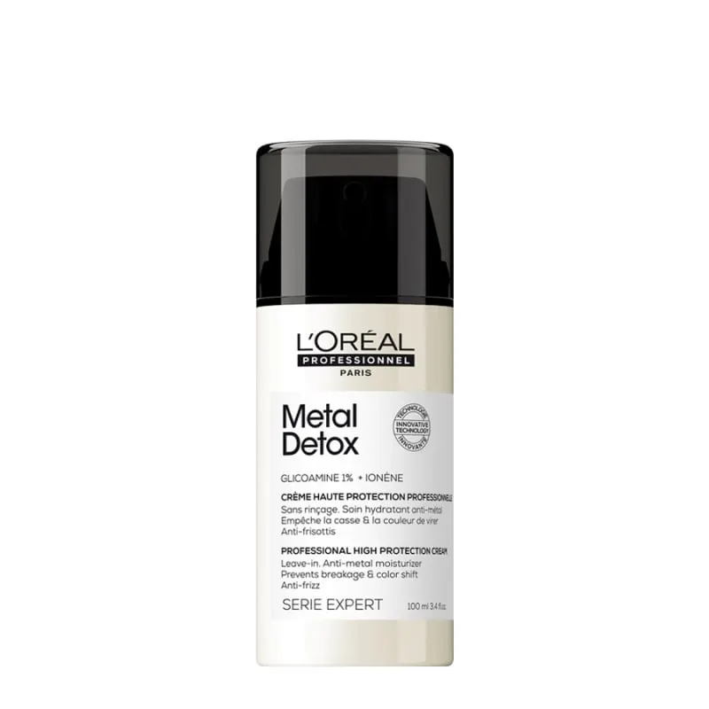 Концентриран крем за коса с топлинна и UV защита Loreal Professionnel Serie Expert Metal Detox Professional High Protective C