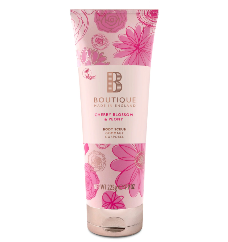 Boutique Cherry Blossom & Peony Body Scrub 225g