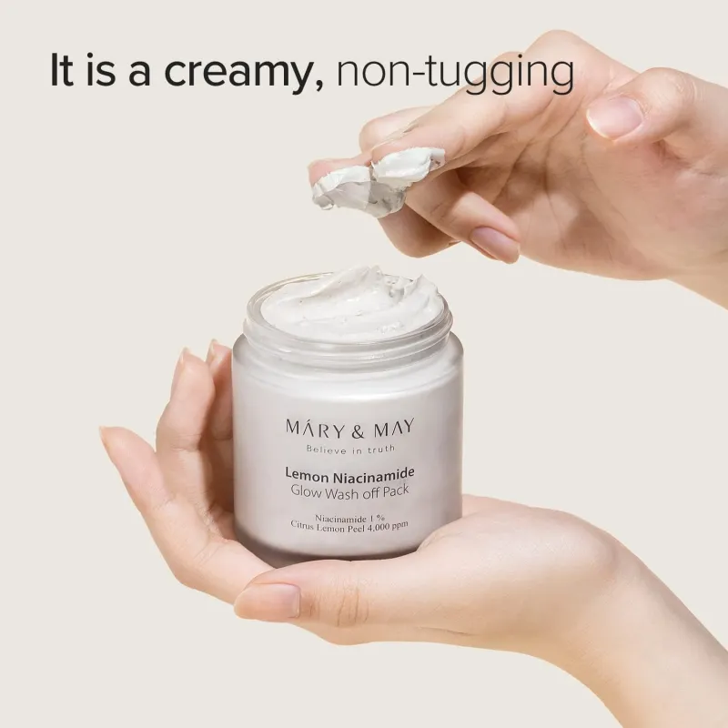 MARY&MAY Lemon Niacinamide Glow Wash Off Pack 125g — 2