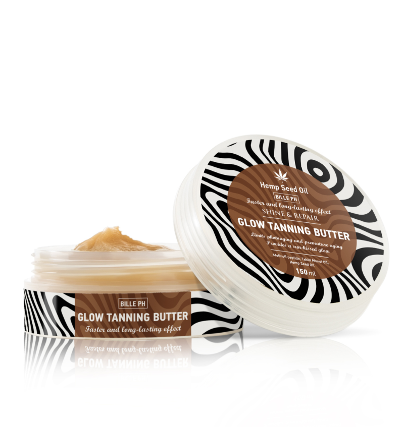 Bronzing Tanning Butter with Hemp Seed Oil Bodi Beauty Bille PH Hemp Seed Oil Shine & Repair Glow Tanning Butter 150ml