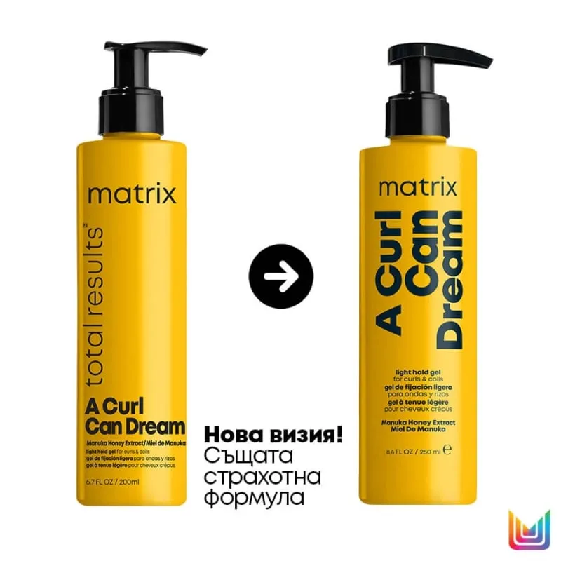 Оформящ гел за къдрава коса Matrix A Curl Can Dream Light Hold Gel 250ml — снимка 2