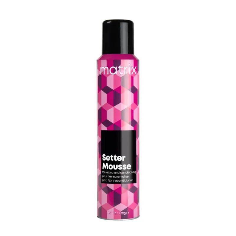 Пяна с лека текстура за обем и блясък на всеки тип коса Matrix Setter Mousse 232g