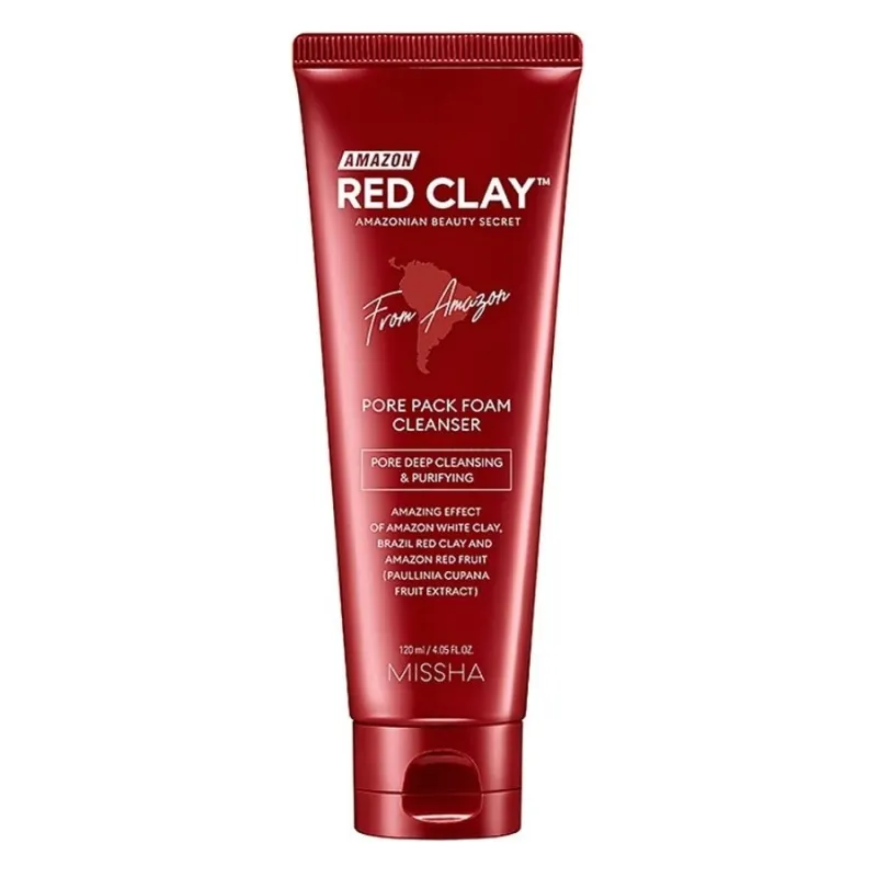 Missha Amazon Red Clay Pore Pack Foam Cleanser 120ml
