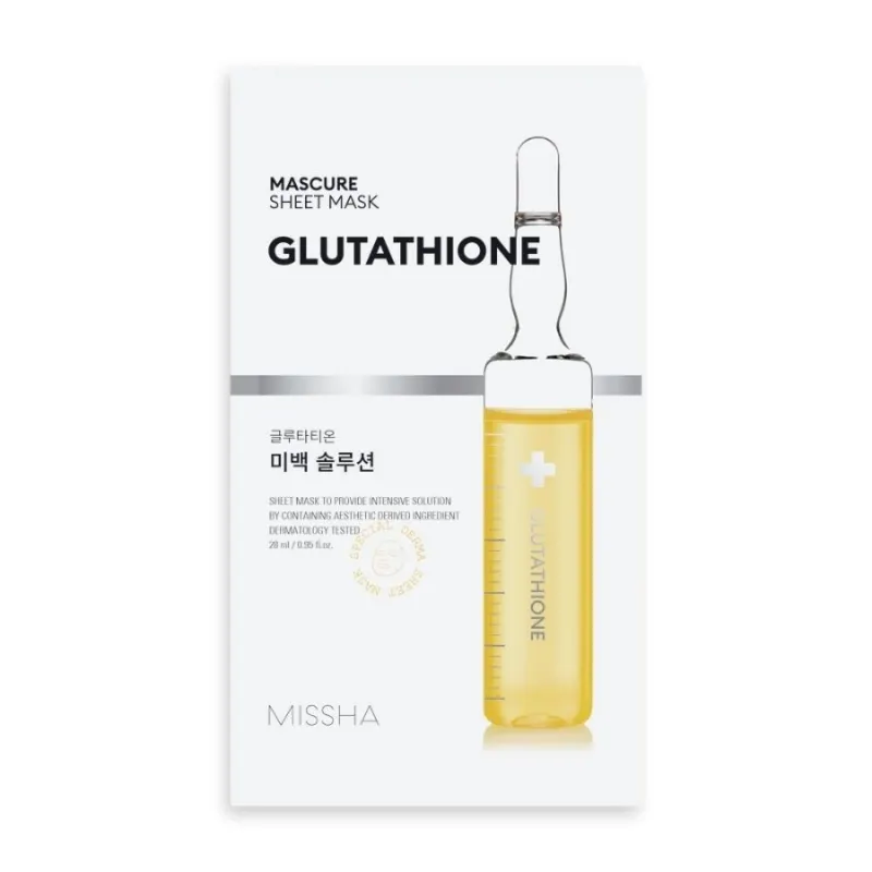 Missha Mascure Whitening Solution Sheet Mask Glutathione