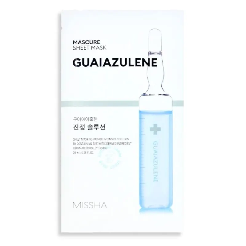 Missha Mascure Calming Solution Sheet Mask Guaiazulene