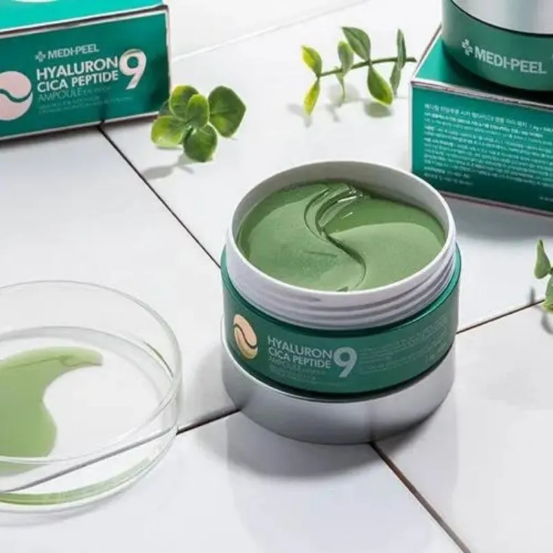 Успокояващи хидрогелни пачове с пептиди Medi-Peel Hyaluron Cica Peptide 9 Ampoule Eye Patch 1.6g x 60pcs — 4