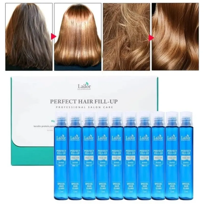 Възстановяващ филър с кератин, серамиди и колаген Lador Perfect Hair Fill-up 10x13ml — снимка 2