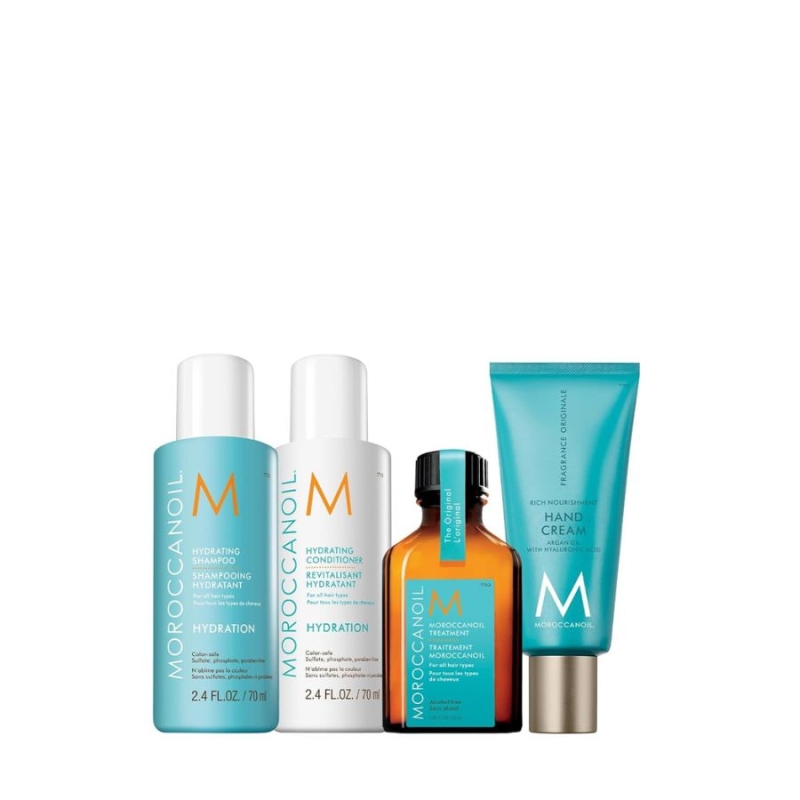 Хидратиращ травъл сет за коса Moroccanoil On The Go Beau Travel Set Hydration 4 pcs — снимка 2