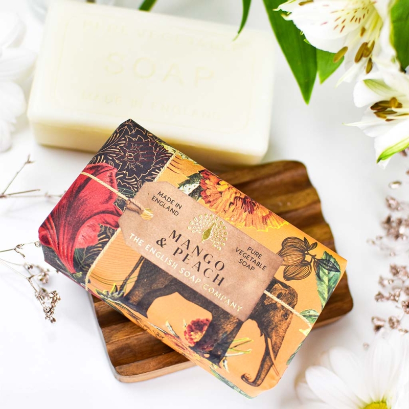 The English Soap Company Mango & Peach Luxury Vegetable Soap 190g — 3