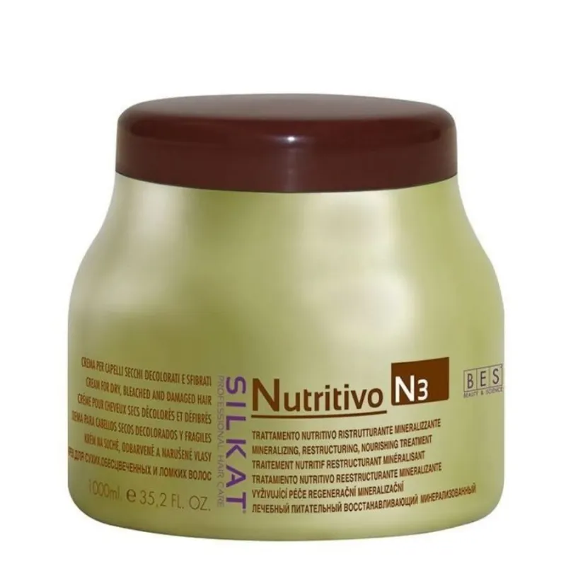 BES Silkat Nutritivo N3 Repairing Mask for Dry and Damaged Hair — 3
