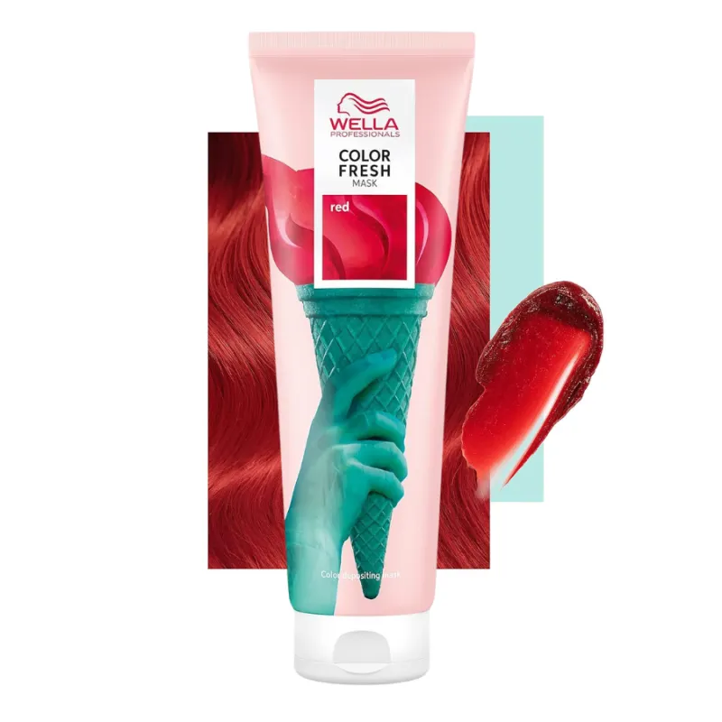 Оцветяваща маска за коса Wella Professionals Color Fresh Mask Red 150ml — 4